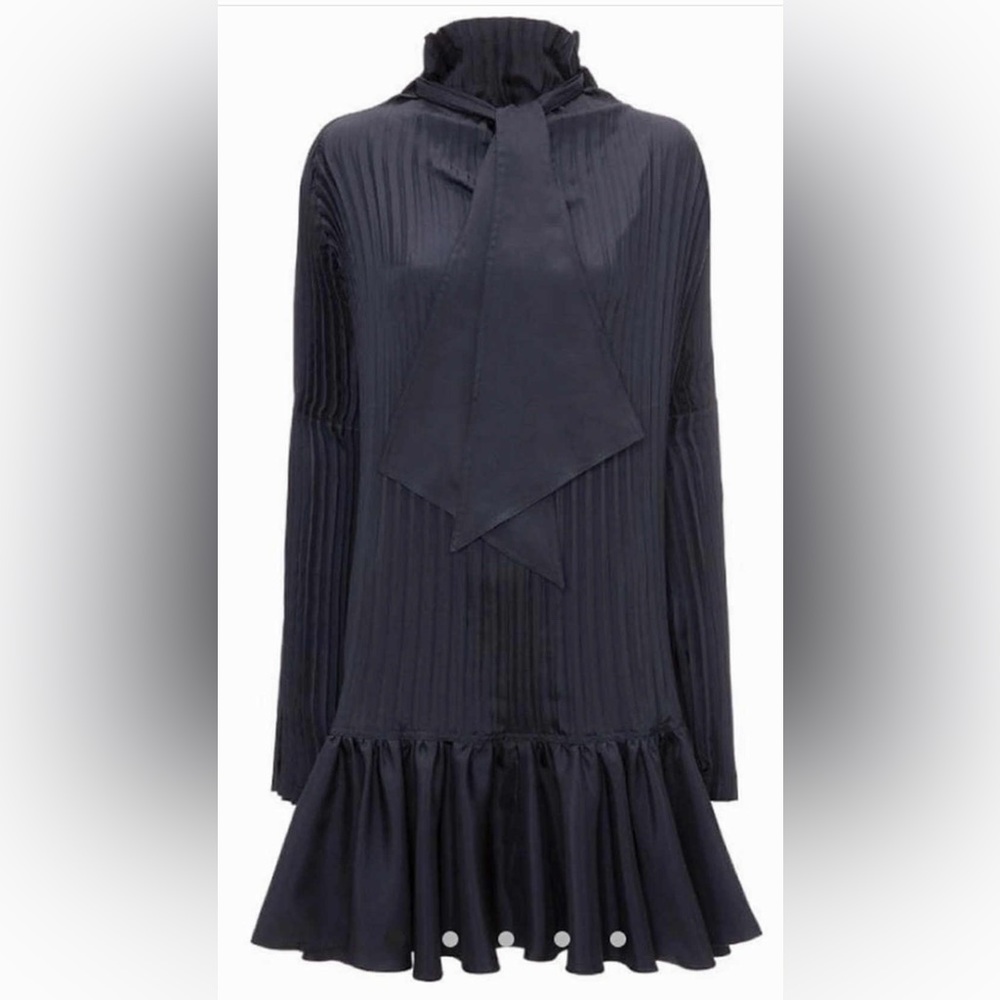 JW ANDERSON Navy Pleated Dress